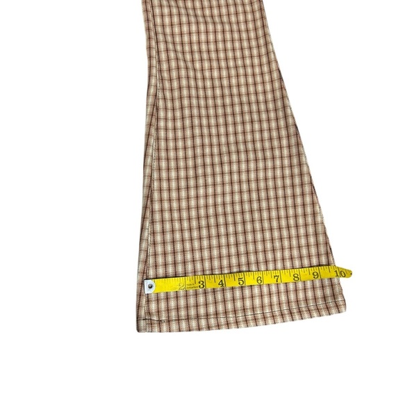 Ghana Wide Leg Flared Plaid Jeans Pants Bell Bottoms Size UK 6 US 2 High Waisted - Picture 4 of 13